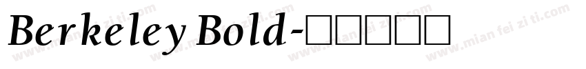 Berkeley Bold字体转换